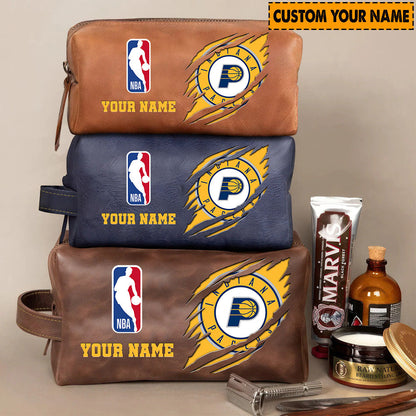 Indiana Pacers Leather Toiletry Bag