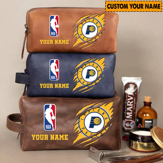 Indiana Pacers Leather Toiletry Bag