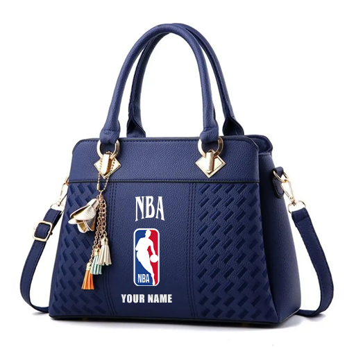 LIMITED EDITION - NEW CUSTOMIZED NBA31 NATIONAL BASKETBALL ASSOCIATION ZIP HANDBAG MULTICOLOR