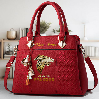 LIMITED EDITION - NEW CUSTOMIZED NFL18 ATF ATLANTA FALCONS LUXURY HANDBAG IN MULTIPLE COLORS