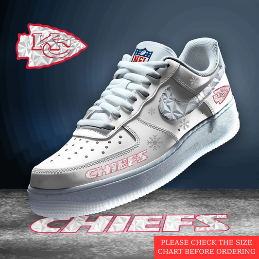 LIMITED EDITION - NEW CUSTOMIZED NFL01 KCC KANSAS CITY CHIEFS AF1 SHOES