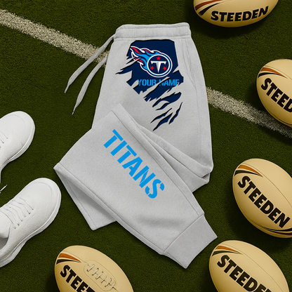LIMITED EDITION - NEW PERSONALIZED NFL31 TST TENNESSEE TITANS JOGGERS