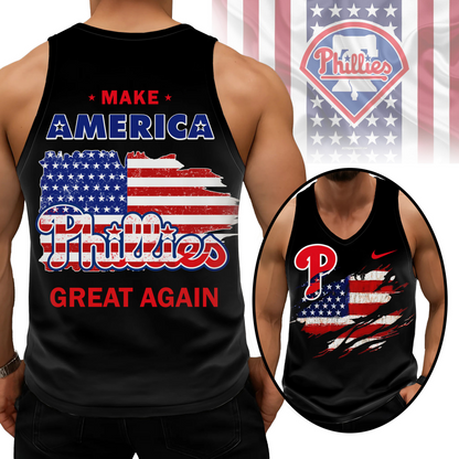 LIMITED EDITION - NEW CUSTOMIZED MLB11 PPS PHILADELPHIA PHILLIES UNISEX TANK TOP