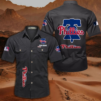 LIMITED EDITION - NEW CUSTOMIZED MLB11 PPS PHILADELPHIA PHILLIES MEN'S CARGO SHIRT