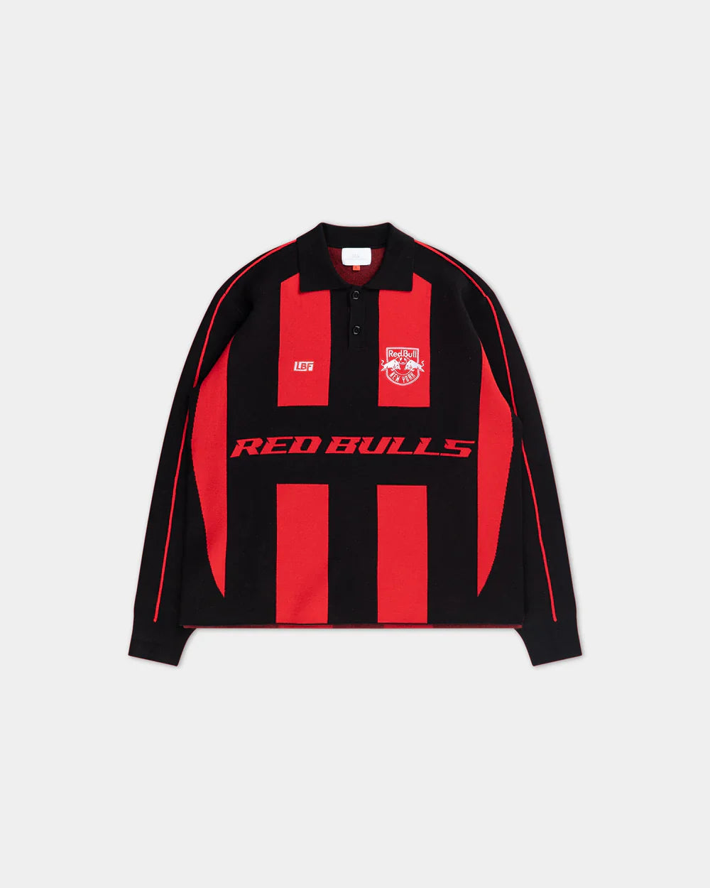 LIMITED EDITION - NEW CUSTOMIZED MLS01 NRB NY RED BULLS LONG SLEEVE POLO
