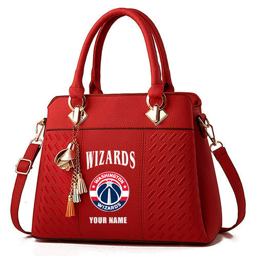 LIMITED EDITION - NEW CUSTOMIZED NBA28 WWI WASHINGTON ZIP HANDBAG MULTICOLOR
