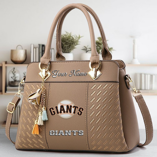 LIMITED EDITION - NEW CUSTOMIZED MLB06 SFG SAN FRANCISCO GIANTS ZIP HANDBAG MULTICOLOR