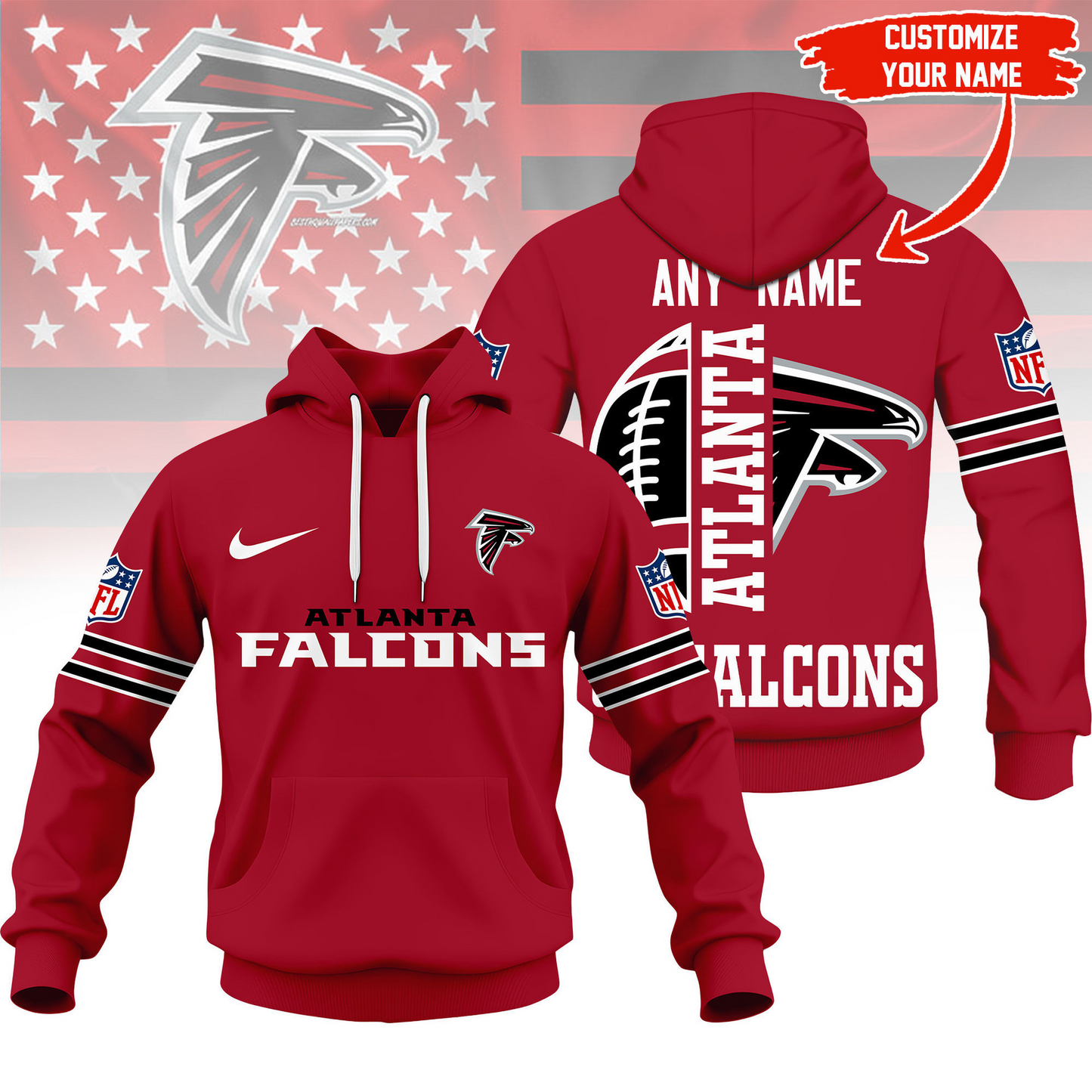 LIMITED EDITION - NEW CUSTOMIZED NFL18 ATF ATLANTA FALCONS T-SHIRT, HOODIE, ZIP HOODIE