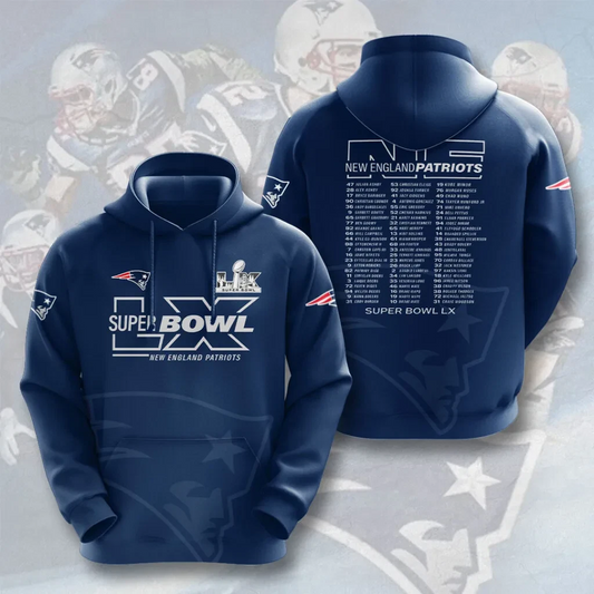 LIMITED EDITION - NEW CUSTOMIZED NFL27 NEP NEW ENGLAND PATRIOTS UNISEX T-SHIRT, POLO, HOODIE & JACKETS