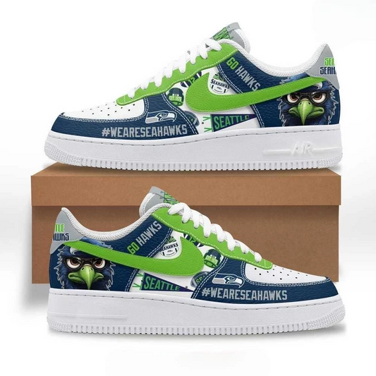 LIMITED EDITION - NEW CUSTOMIZED NFL06 SSH SEATTLE SEAHAWKS AF1 SNEAKERS