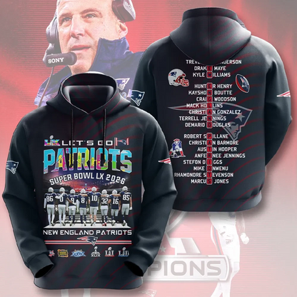 LIMITED EDITION - NEW CUSTOMIZED NFL27 NEP NEW ENGLAND PATRIOTS UNISEX T-SHIRT, POLO, HOODIE & JACKETS