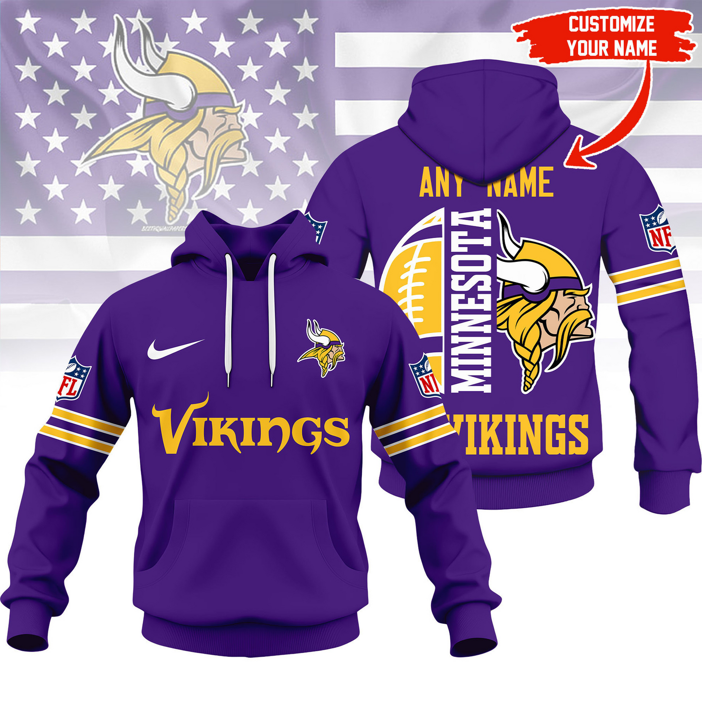 LIMITED EDITION - NEW CUSTOMIZED NFL05 MVK MINNESOTA VIKINGS T-SHIRT, HOODIE, ZIP HOODIE