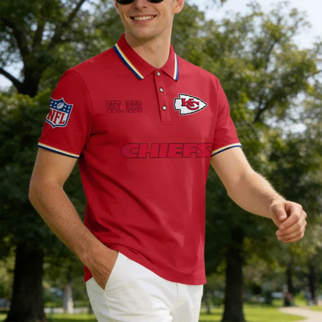 [SPECIAL OFFER] NEW CUSTOMIZED NFL01 KCC KANSAS CITY CHIEFS POLO SHIRT