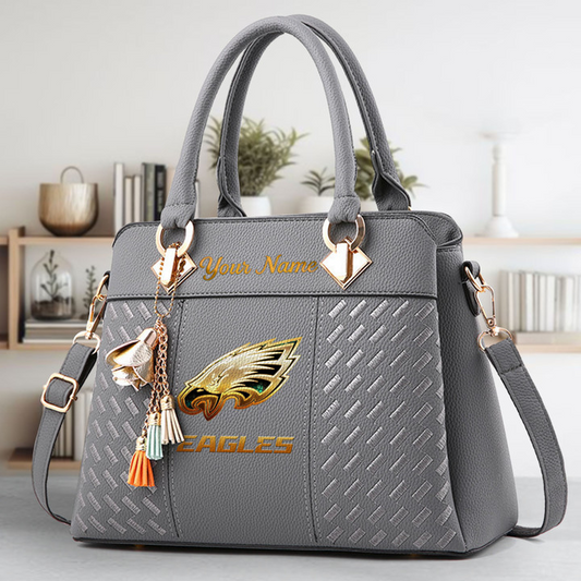 LIMITED EDITION - NEW CUSTOMIZED NFL02 PPE PHILADELPHIA EAGLES LUXURY HANDBAG IN MULTIPLE COLORS