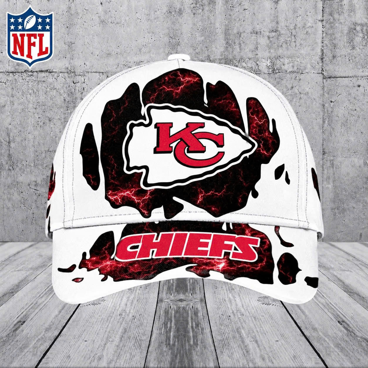 [SPECIAL OFFER] NEW CUSTOMIZED NFL01 KCC KANSAS CITY CHIEFS CLASSIC CAP