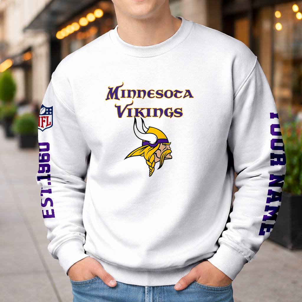LIMITED EDITION - NEW CUSTOMIZED NFL05 MVK MINNESOTA VIKINGS UNISEX T-SHIRT, POLO, HOODIE & JACKETS