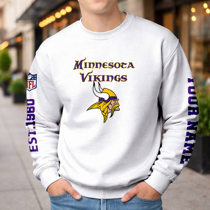 LIMITED EDITION - NEW CUSTOMIZED NFL05 MVK MINNESOTA VIKINGS UNISEX T-SHIRT, POLO, HOODIE & JACKETS