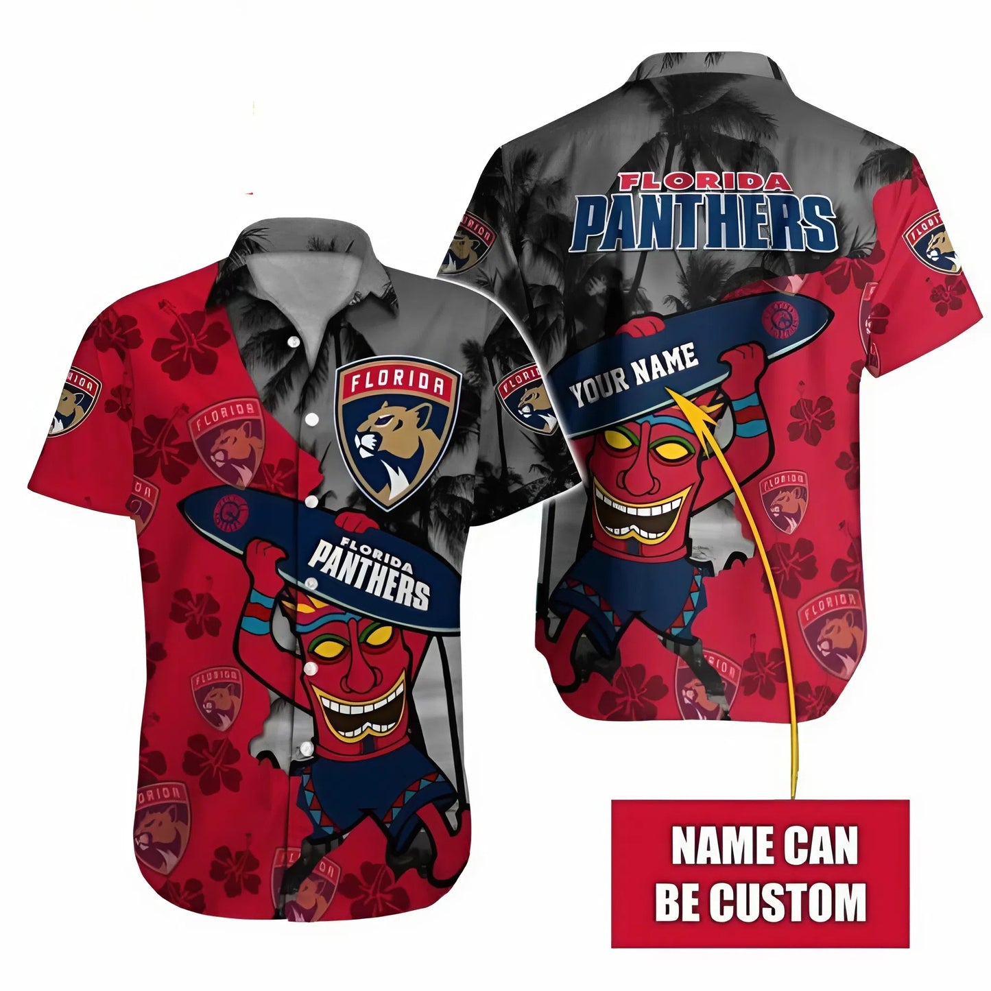 LIMITED EDITION - NEW CUSTOMIZED NHL01 FPT FLORIDA PANTHERS UNISEX HAWAIIAN SHIRT