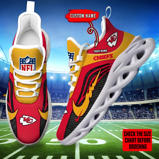 [SPECIAL OFFER] NEW CUSTOMIZED NFL01 KCC KANSAS CITY CHIEFS UNISEX CLUNKY SNEAKERS