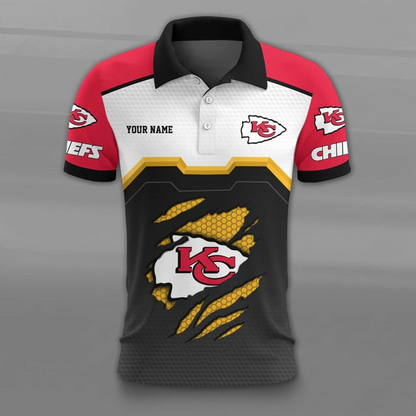 LIMITED EDITION - NEW CUSTOMIZED NFL01 KCC KANSAS CITY CHIEFS UNISEX T-SHIRT, POLO, HOODIE & JACKETS