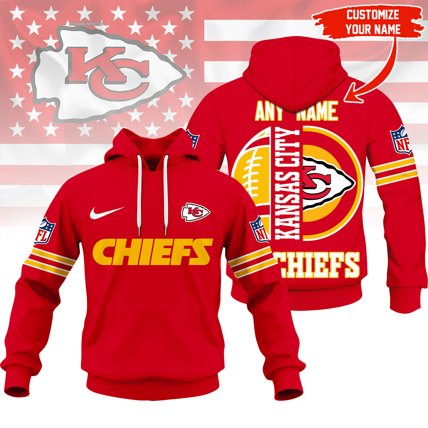 LIMITED EDITION - NEW CUSTOMIZED NFL01 KCC KANSAS CITY CHIEFS T-SHIRT, HOODIE, ZIP HOODIE