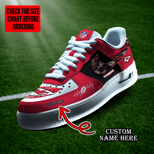 [SPECIAL OFFER] NEW CUSTOMIZED NFL01 KCC KANSAS CITY CHIEFS AF1 SHOES