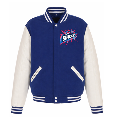 LIMITED EDITION - NEW CUSTOMIZED WNBA15 DTS DE SHOCK BASEBALL JACKET, SATIN VARSITY JACKET 03