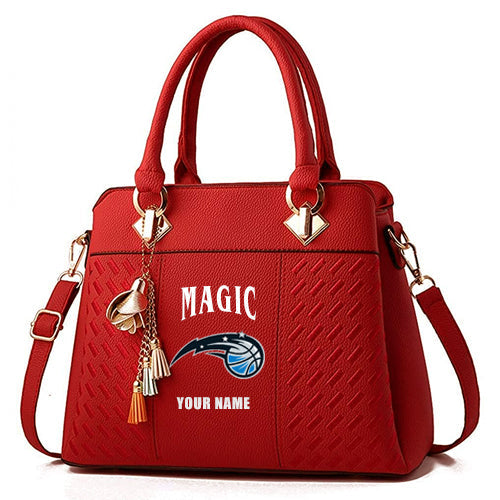 LIMITED EDITION - NEW CUSTOMIZED NBA15 OMA ORLANDO MAGIC ZIP HANDBAG MULTICOLOR