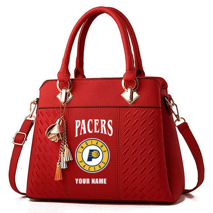 LIMITED EDITION - NEW CUSTOMIZED NBA06 IPA INDIANA PACERS ZIP HANDBAG MULTICOLOR