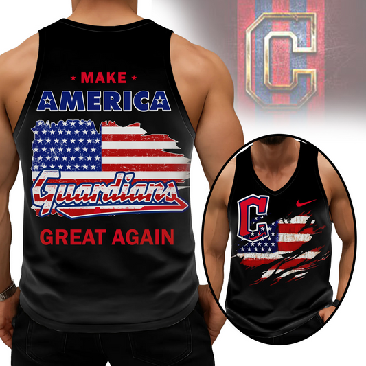 LIMITED EDITION - NEW CUSTOMIZED MLB13 CGS CLEVELAND GUARDIANS UNISEX TANK TOP
