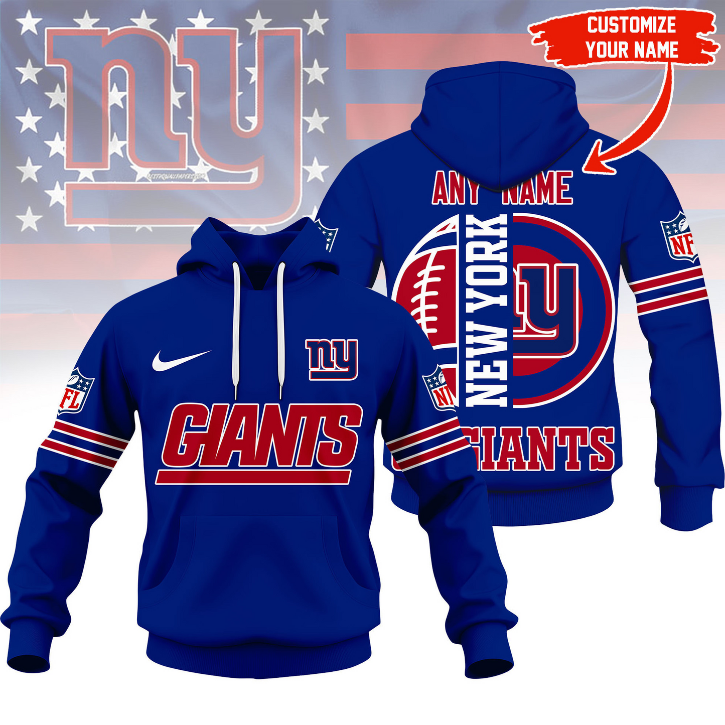 LIMITED EDITION - NEW CUSTOMIZED NFL32 NYG NEW YORK GIANTS T-SHIRT, HOODIE, ZIP HOODIE