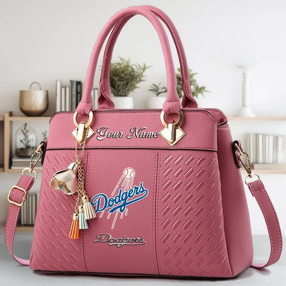LIMITED EDITION - NEW CUSTOMIZED MLB02 LAD LOS ANGELES DODGERS ZIP HANDBAG MULTICOLOR