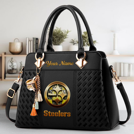 LIMITED EDITION - NEW CUSTOMIZED NFL14 PSB PITTSBURGH STEELERS LUXURY HANDBAG IN MULTIPLE COLORS