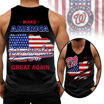 LIMITED EDITION - NEW CUSTOMIZED MLB28 WNS WASHINGTON NATIONALS UNISEX TANK TOP