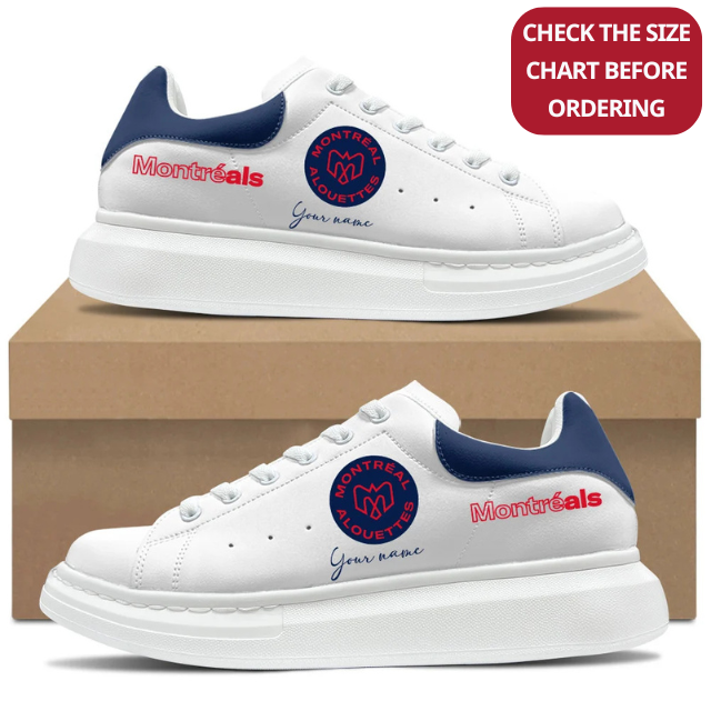 [FAN EXCLUSIVE] NEW CUSTOMIZED CFL01 MTL MONTREAL ALOUETTES MCQUEEN SHOES