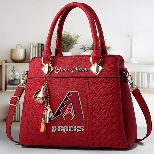 LIMITED EDITION - NEW CUSTOMIZED MLB07 ADS ARIZONA DIAMONDBACKS ZIP HANDBAG MULTICOLOR