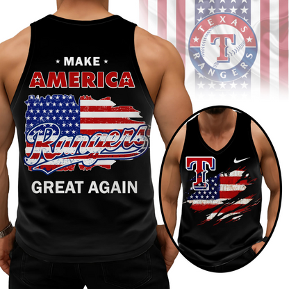 LIMITED EDITION - NEW CUSTOMIZED MLB08 TRS TEXAS RANGERS UNISEX TANK TOP