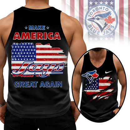 LIMITED EDITION - NEW CUSTOMIZED MLB12 TBJ TORONTO BLUE JAYS UNISEX TANK TOP