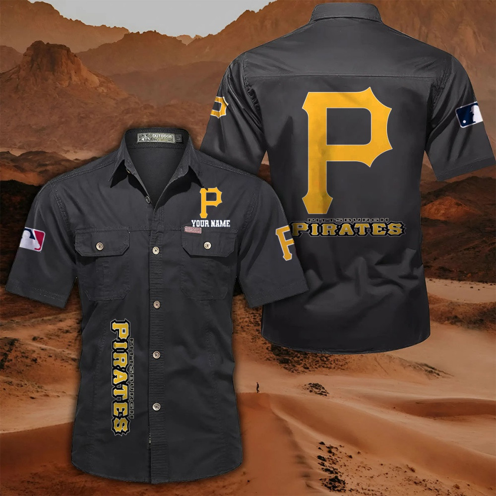 LIMITED EDITION - NEW CUSTOMIZED MLB29 PHP PITTSBURGH PIRATES MEN'S CARGO SHIRT