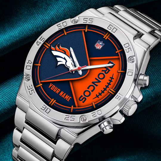 LIMITED EDITION - NEW CUSTOMIZED NFL13 DVB DENVER BRONCOS LUXURY STAINLESS STEEL WATCH