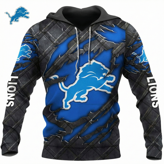 LIMITED EDITION - NEW CUSTOMIZED NFL04 DTL DETROIT LIONS UNISEX T-SHIRT, POLO, HOODIE & JACKETS