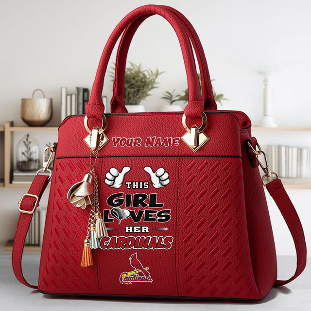 LIMITED EDITION - NEW CUSTOMIZED MLB24 SLC ST. LOUIS CARDINALS ZIP HANDBAG MULTICOLOR