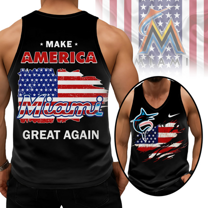 LIMITED EDITION - NEW CUSTOMIZED MLB20 MMS MIAMI MARLINS UNISEX TANK TOP