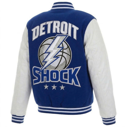 LIMITED EDITION - NEW CUSTOMIZED WNBA15 DTS DE SHOCK BASEBALL JACKET, SATIN VARSITY JACKET 03