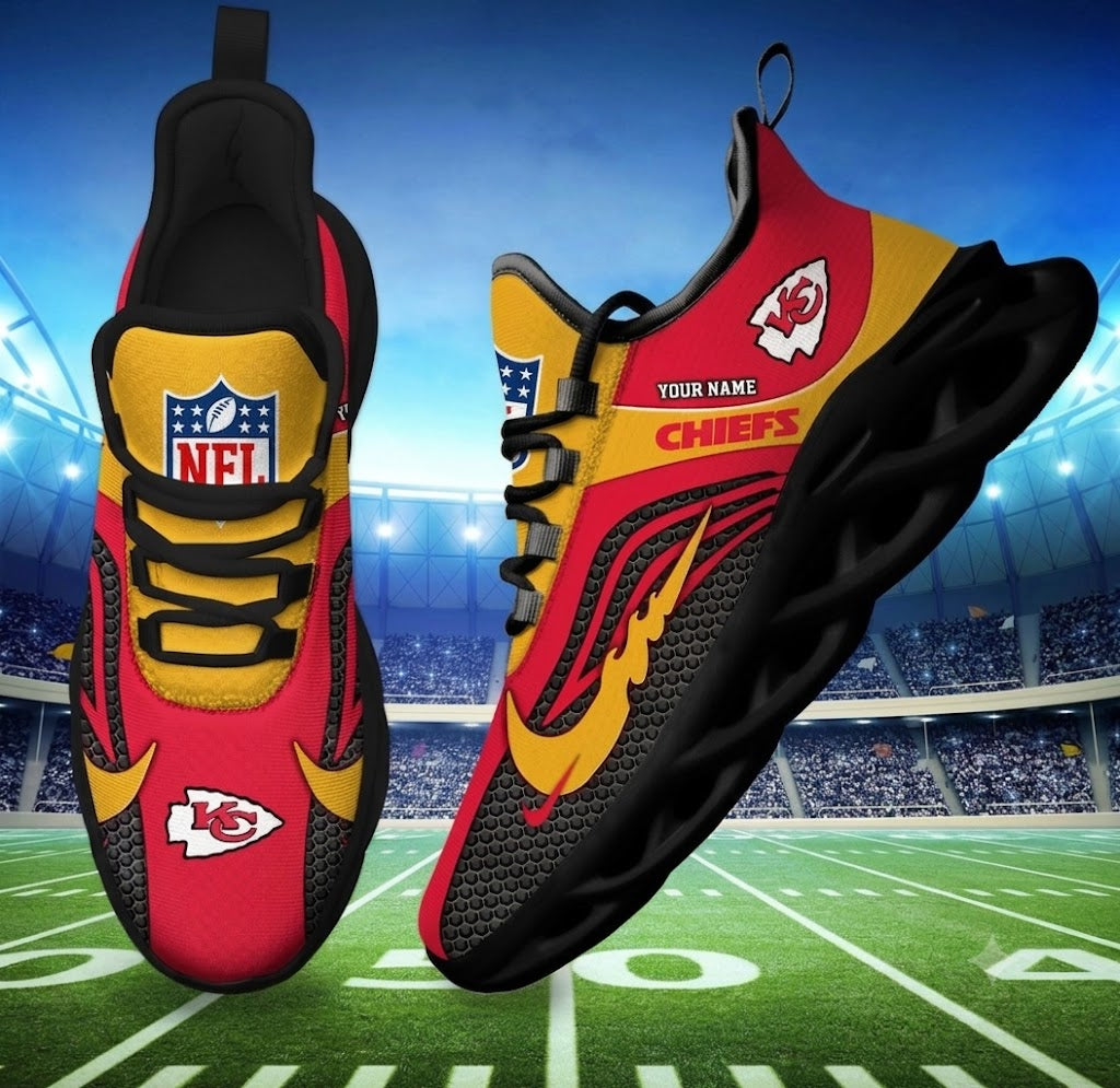 [SPECIAL OFFER] NEW CUSTOMIZED NFL01 KCC KANSAS CITY CHIEFS UNISEX CLUNKY SNEAKERS