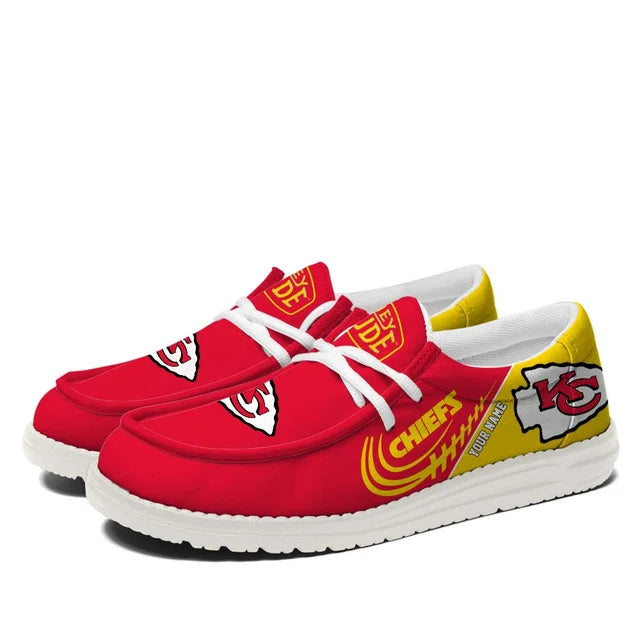 [SPECIAL OFFER] NEW CUSTOMIZED NFL01 KCC KANSAS CITY CHIEFS LOAFER SHOES