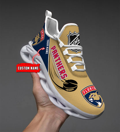 LIMITED EDITION - NEW CUSTOMIZED NHL01 FPT FLORIDA PANTHERS CLUNKY SNEAKERS