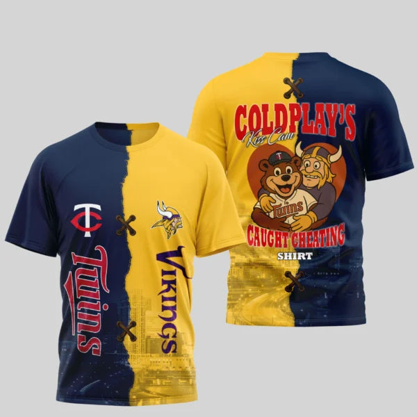 LIMITED EDITION - NEW CUSTOMIZED NFL05 MVK MINNESOTA VIKINGS x MLB22 MTS MINNESOTA TWINS UNISEX T-SHIRT, POLO, HOODIE & JACKETS