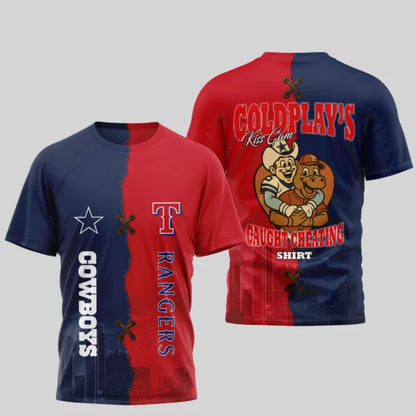 LIMITED EDITION - NEW CUSTOMIZED NFL21 DCB DALLAS COWBOYS x MLB08 TRS TEXAS RANGERS UNISEX T-SHIRT, POLO, HOODIE & JACKETS