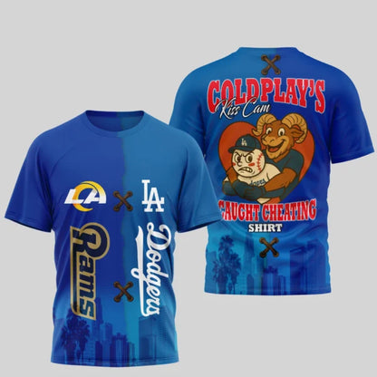 LIMITED EDITION - NEW CUSTOMIZED NFL22 LAR LOS ANGELES RAMS x MLB02 LAD LOS ANGELES DODGERS UNISEX T-SHIRT, POLO, HOODIE & JACKETS